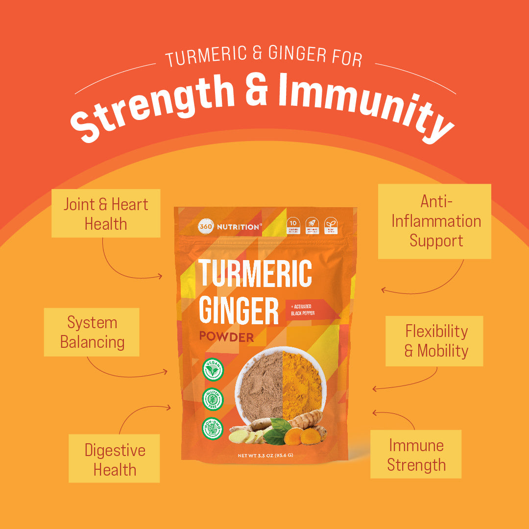 Active Turmeric Powder Turmeric Ginger Superfood Powder with Activated Black Pepper – 360 ...