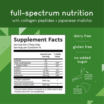 360 Nutrition Collagen Matcha - Collagen Peptides + Japanese Matcha