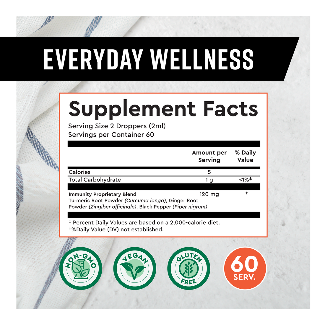 Turmeric Ginger Drops with Activated Black Pepper